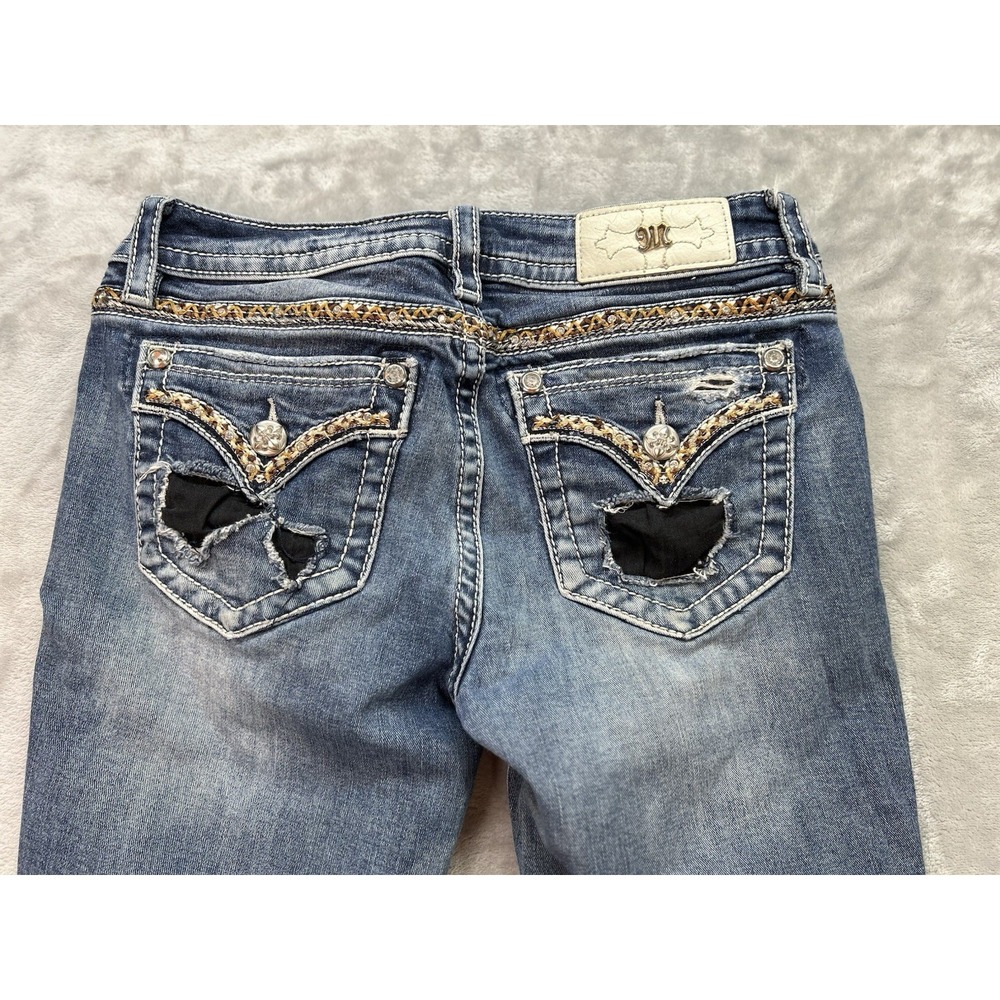 Miss Me Jeans Chloe Boot Womens Bootcut Studded Size 28 Embroidered Stud Western